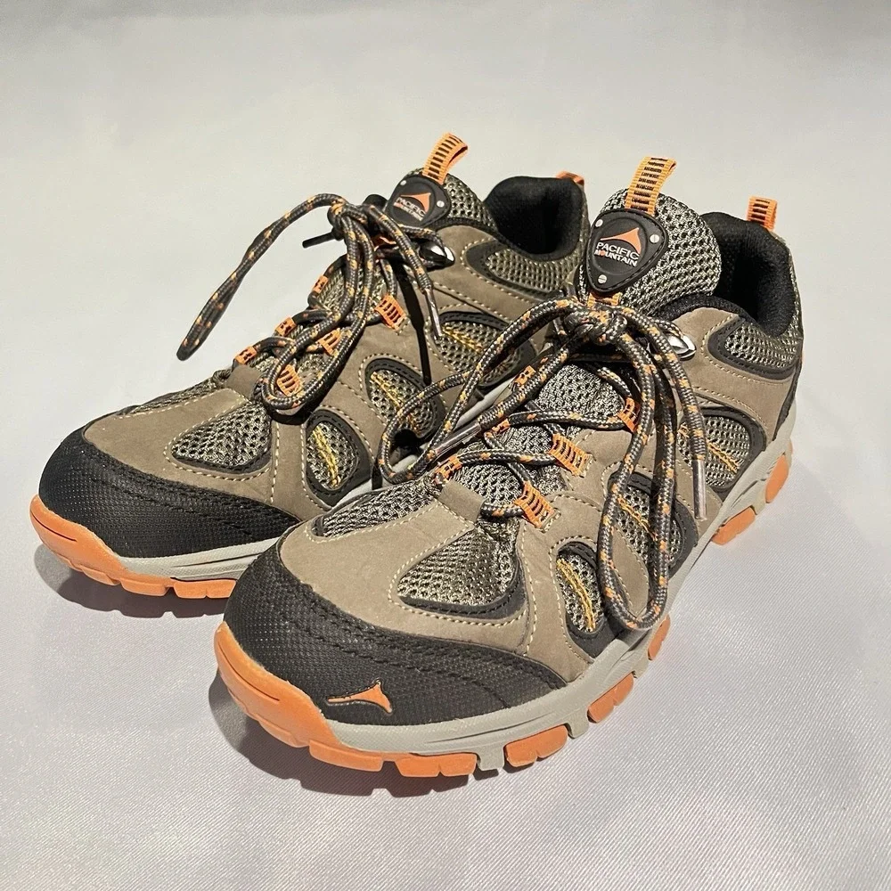 Pacific Mountain Crestone Men's Hiking Shoes US 6 Brown Black Orange PM005501231